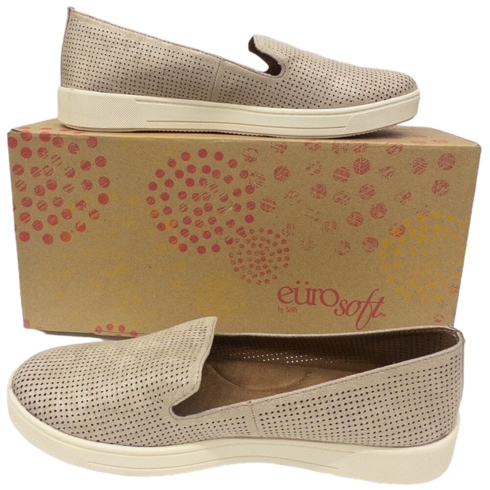 Eurosoft Carita Perf Women's 8 Metallic Tan Baywater Slip-On Loafer Flat